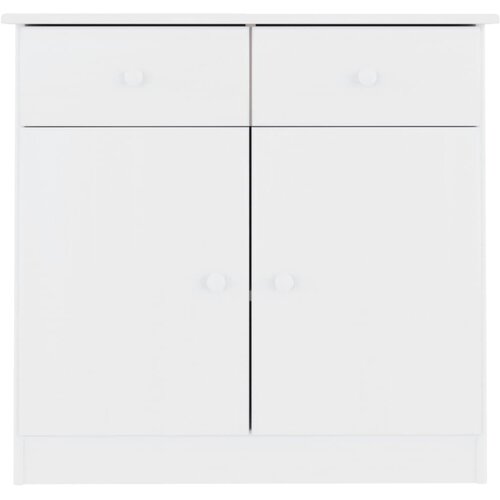  Komoda ALTA bijela 77 x 35 x 73 cm od masivne borovine Slike