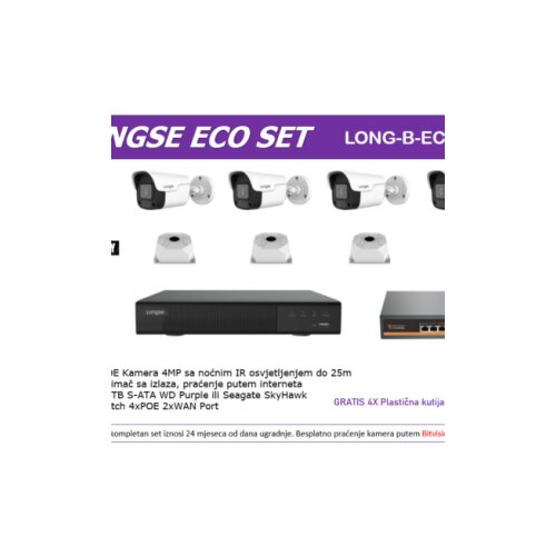 Longse ECO Set IPX4X-4MP-1TB-B Slike