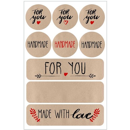 Herlitz Naljepnice za označavanje Handmade (3 lista sa 9 sort naljepnica) Slike
