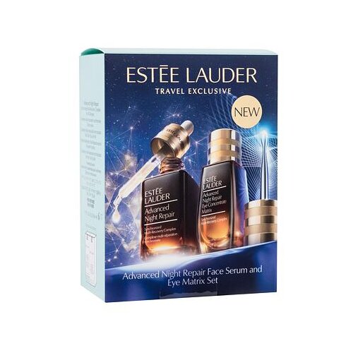 Est&amp;eacute;e Lauder advanced night repair travel exclusive darilni set nočni serum advanced night repair synchronized multi-recovery complex 50 ml + krema za okoli oči advanced night repair eye concentrate matrix 15 ml po&amp;scaron;kodovana &amp;scaron;katla za ženske Slike