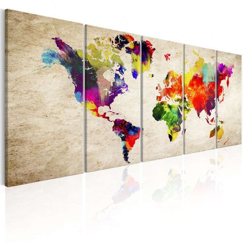  Slika - World Map: Painted World 200x80 Slike