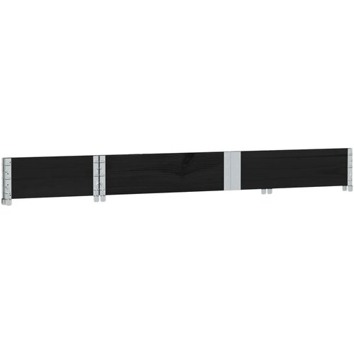  Vrtna sadilica crna 150x50 cm od masivne borovine Slike