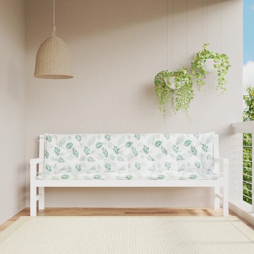 vidaXL Jastuci za vrtnu klupu 2 kom s uzorkom li&scaron;ća 200x50x7cm tkanina Cijene
