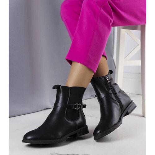 D/CEO Black wedge heeled boots Etylioo Cene