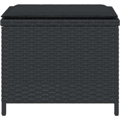 vidaXL Vrtni stolčki z blazinami 4 kosi črni 40x40x35 cm poli ratan Cene