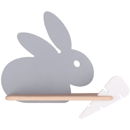  LED dečija zidna svetiljka sa policom RABBIT LED/4W/230V siva/bela/drvo Cene