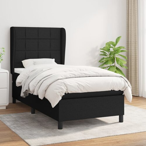 The Living Store Box spring postelja z vzmetnico črna 80x200 cm blago - Box Spring Postelja, (21512558) Cene