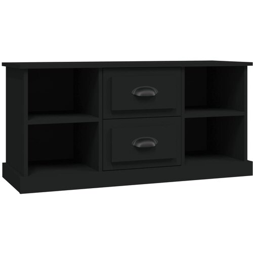 Maison Chic TV omarica - TV enota - Televizijska omarica črna 99,5x35,5x48 cm inženirski les, (21699238) Slike