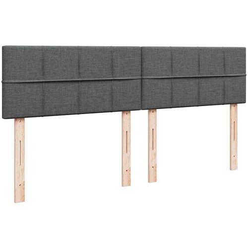 VidaXL Okvir kreveta s madracima tamnosivi 180x200cm tkanine Slike