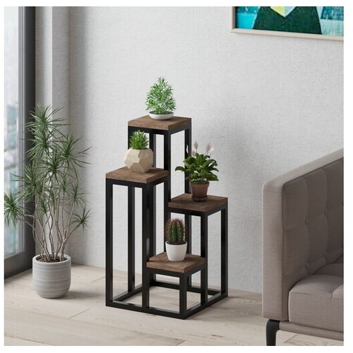 Hanah home Polica 34x39x65cm Bež-Crna Cijene