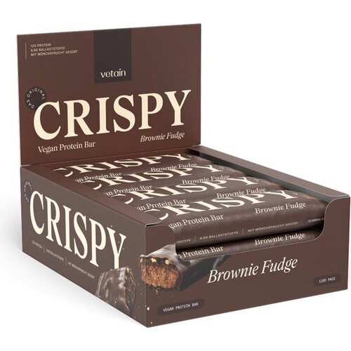 Vetain CRISPY veganske proteinske pločice - pakiranje od 12 komada - Brownie Slike
