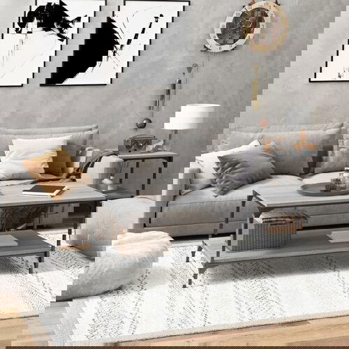 VidaXL Klubska mizica siva sonoma 100x50x40 cm inženirski les Slike