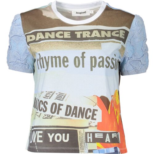 Desigual SHORT SLEEVE T-SHIRT WOMEN BLUE Slike