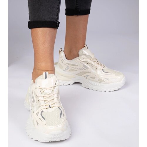 D/CEO marka niezdefiniowana Beige sporty sneakers on a chunky sole Lirata Slike