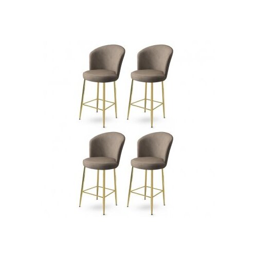 Hanah home set barskih stolica Alte, 4 dijela, bež-zlatna Cene