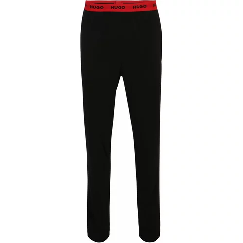 Hugo Pidžama hlače 'Linked' vatreno crvena / crna