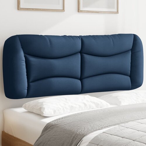 vidaXL Vzglavna stranica modra 140 cm blago Cene