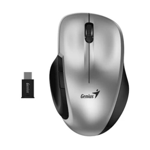 Genius Miš Wireless 8200S ergo type-c, silver, silent, 5 tipki, 1200 DPI, BlueEye Cijene