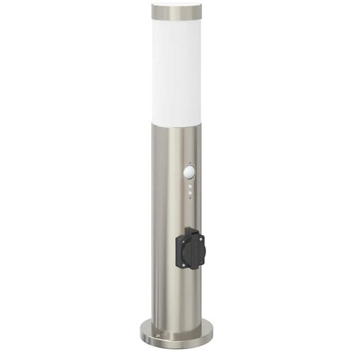 vidaXL Stebriček s senzorjem in vtičnico 50 cm nerjaveče jeklo IP44, (5000296954) Cene