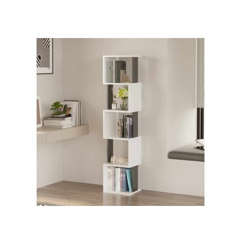 Hanah home Polica za knjige Milan White Anthracite Cene