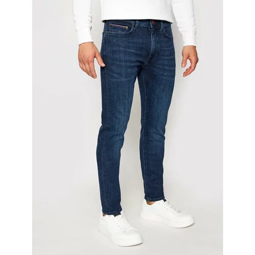 Tommy Hilfiger Jeans hlače Bleecker MW0MW15599 Mornarsko modra Slim Fit