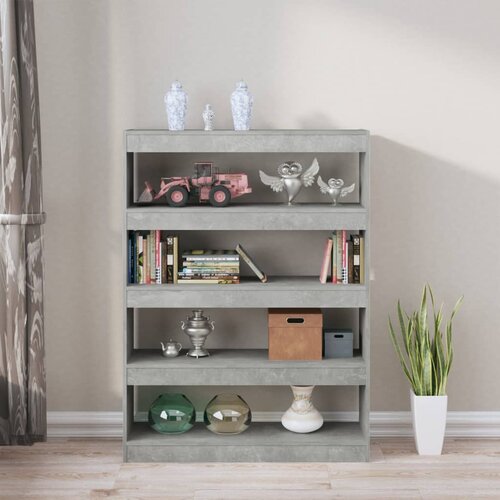  za knjige / sobna pregrada boja betona 100x30x135 cm Slike