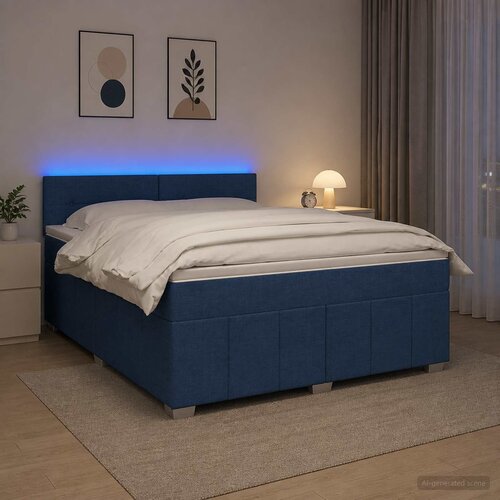  Boxspring krevet s madracem Plava 160 x 200 cm Tkanina Cene