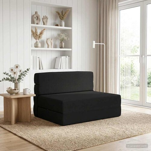 SOFA na razvlačenje Crna 70 x 72 x 60 cm Tkanina Cijene