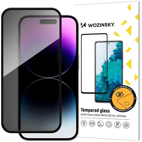 Wozinsky Privacy Glass tvrđeno staklo za Apple iPhone 16 Pro Max - Crna KP34941 Slike