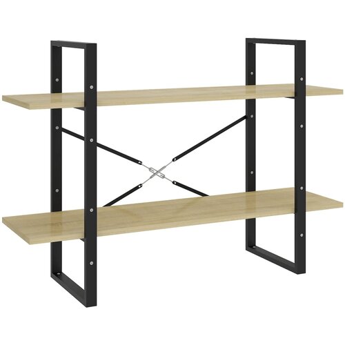  za knjige s 2 razine boja hrasta 100x30x70 cm drveni Slike