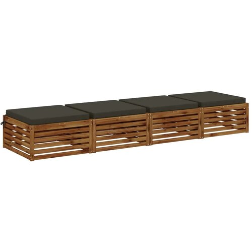  Jastučići za sjedalo od 4 dijela SOEST 4 kom. 100% poliester - Antracit (melange) 60 x 60 x 7 cm 4 Cijene