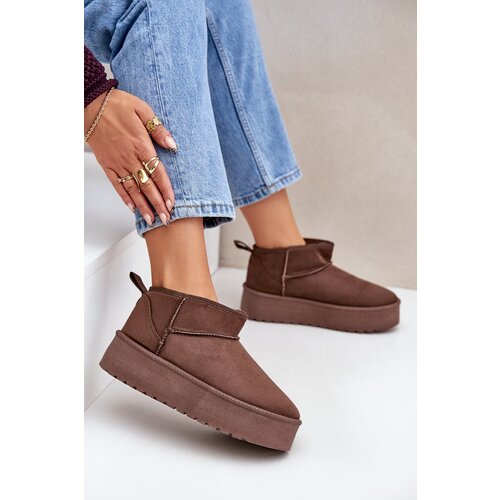 PG2 Low Snow Boots On Platform Brown Korfedi Slike