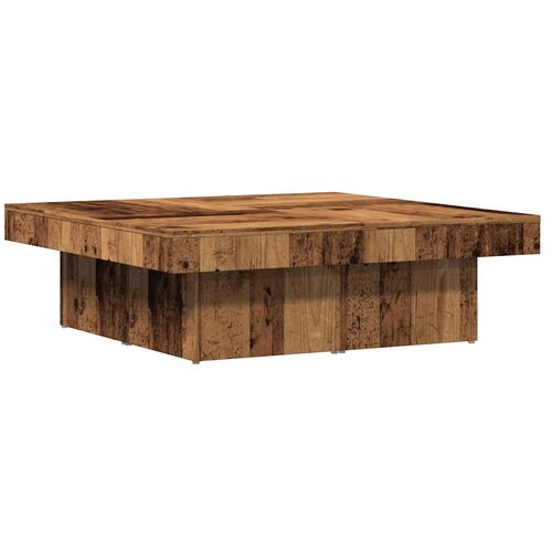 Maison Chic Kava miza - kavna mizica - Nizka mizica Old Wood 90x90x28 cm Inženirski les, (21754661) Cene