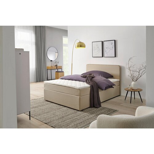 P & B POSTELJA Z VZMETNICO 120 cm x 200 cm , tekstil bež Cene