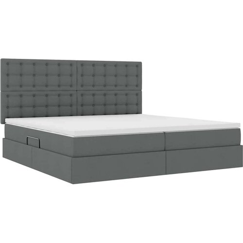  Krevet s madracem i skladi&amp;scaron;tem Tamno siva 200 x 200 cm Slike