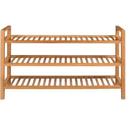 Maison Chic Stojalo za čevlje - Stojalo za obutev s 3 policami 100x27x60 cm trdna hrastovina, (21776438) Cene