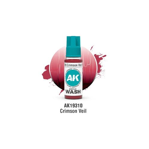 AK Interactive Crimson Veil Wash 18ml - Master Acrylic Wash AK19310 Slike