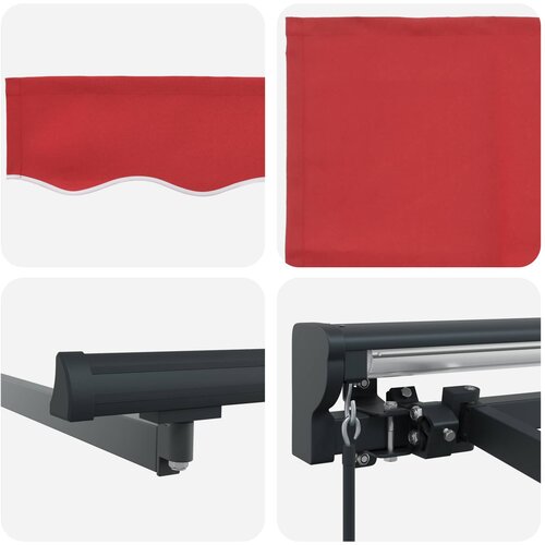  Okvir tende Crvena 300 x 250 cm Poliester s PU premazom Slike