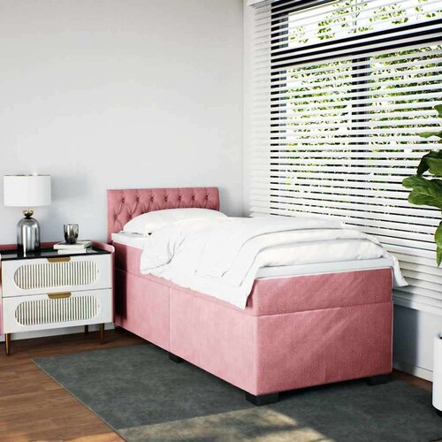 Box spring krevet s madracem ružičasti 80 x 200 cm bar&amp;scaron;unasti Slike
