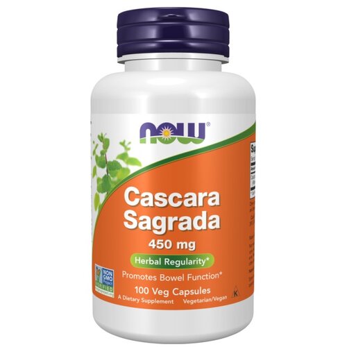 Now Foods Cascara Sagrada NOW, 450 mg (100 kapsul) Slike