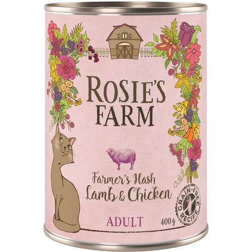  Varčno pakiranje Rosie's Farm Adult 12 x 400 g - Jagnjetina & pi&scaron;čanec Cijene
