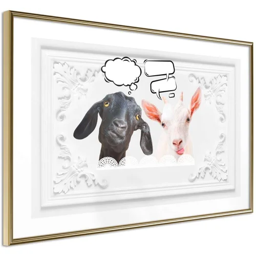  Poster - Conversation of Two Goats 90x60