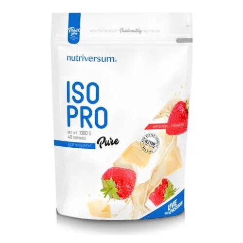 NUTRIVERSUM ISO Pro 1000g, 40 Porcija - Visoko Kvalitetni Izolat Proteina Surutke Slike