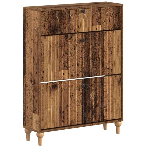  Ormar za cipele ALKMAAR 78 x 24 x 103 cm Konstruirano drvo - Staro drvo Slike