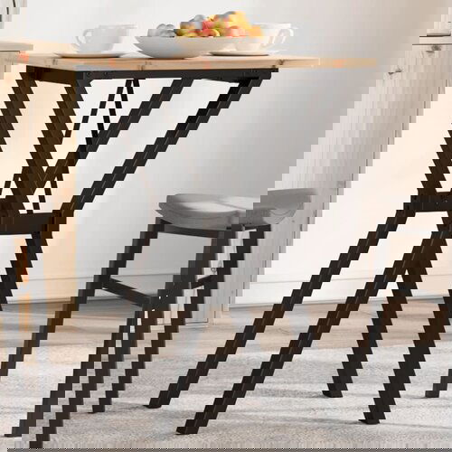 VidaXL Blagovaonski stol Y-oblika 50x50x75 cm od borovine i željeza Slike