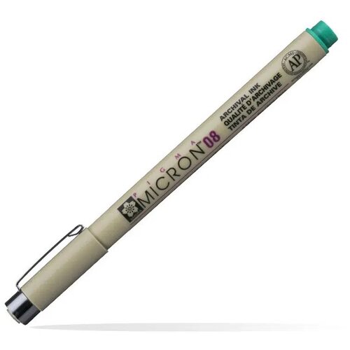 Pigma micron 08, liner, green, 29, 0.5mm ( 672040 ) Cene