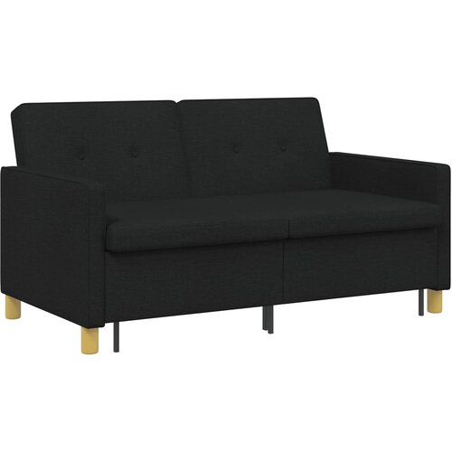  Krevet-sofa na razvlačenje Crna Tkanina Slike