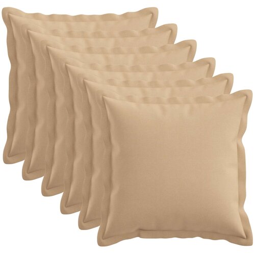  Presvlaka za jastuk 6 pcs HOUTEN Krem 45 x 45 cm Umjetni lan Cene