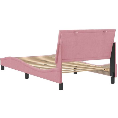  Okvir za krevet s uzglavljem ružičasti 100x200 cm bar&amp;scaron;unasti Slike