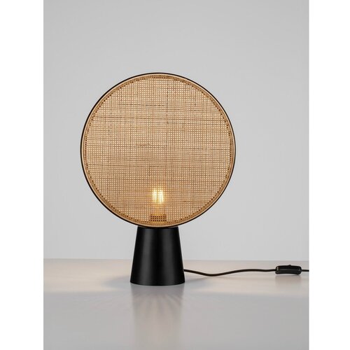 Nova Luce Mat črna/v naravni barvi kovinska namizna svetilka (vi&amp;scaron;ina 48,5 cm) Tierra &amp;ndash; Slike